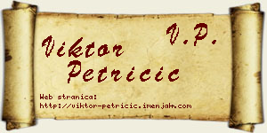 Viktor Petričić vizit kartica